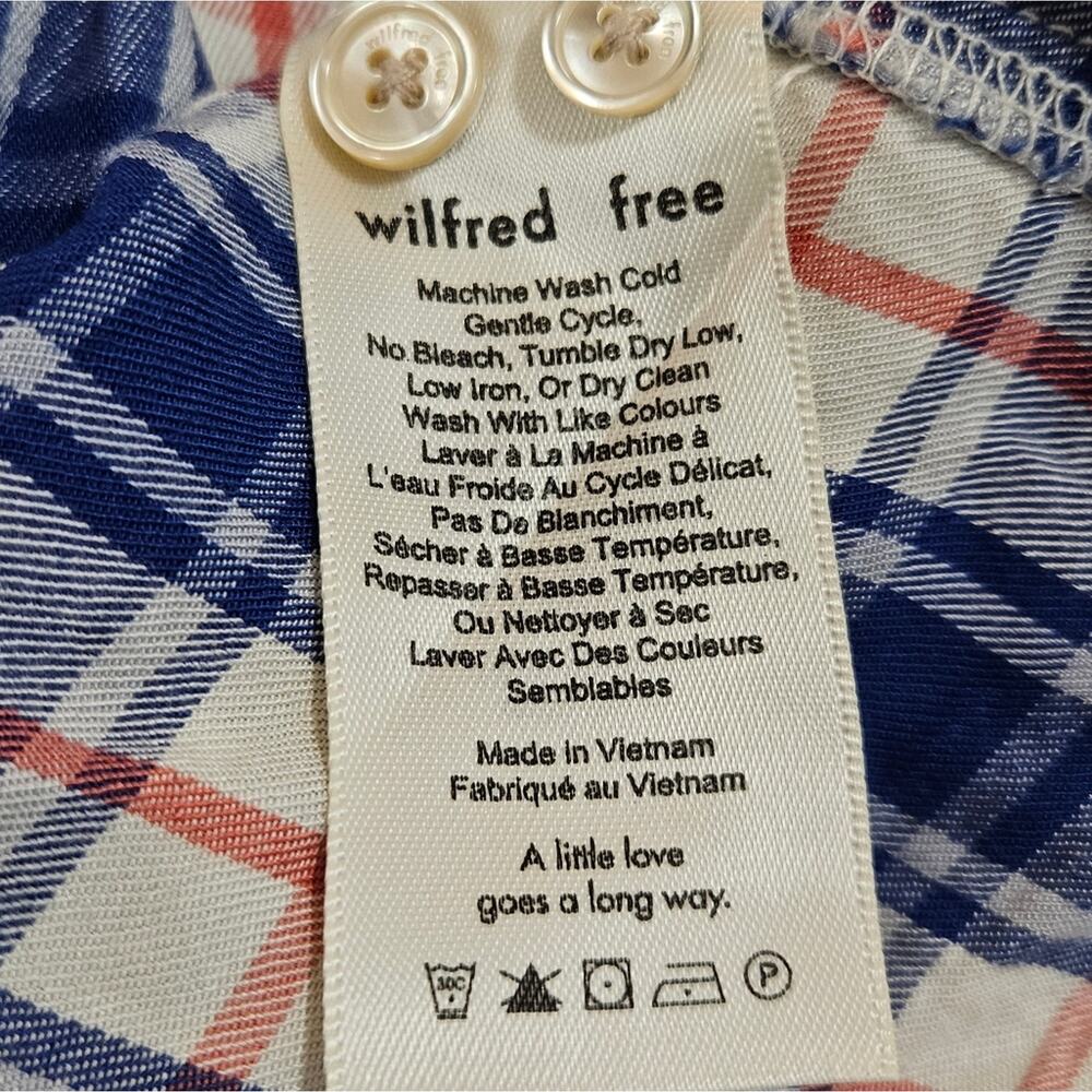 Aritzia Wilfred Free Plaid Button Down Shirt Size S - Picture 5 of 8